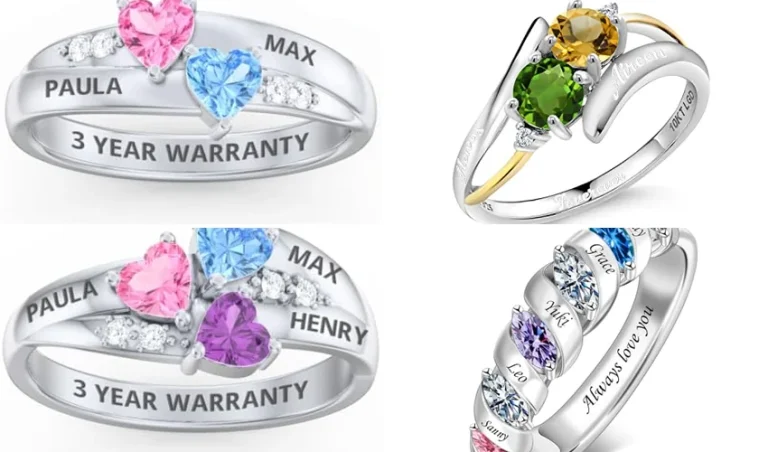 best custom birthstone ring with engraving