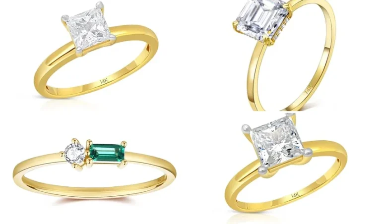 best gold solitaire ring under 300