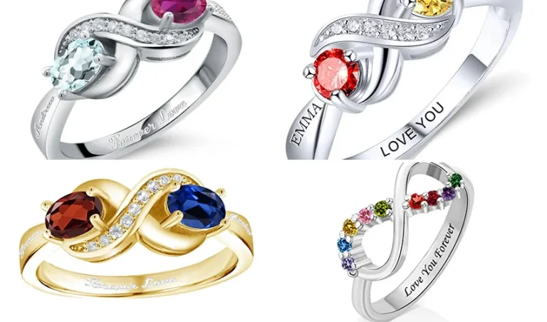 best infinity ring with birthstones