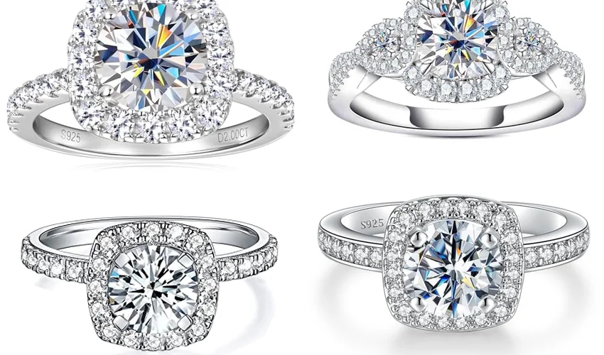 best moissanite halo ring