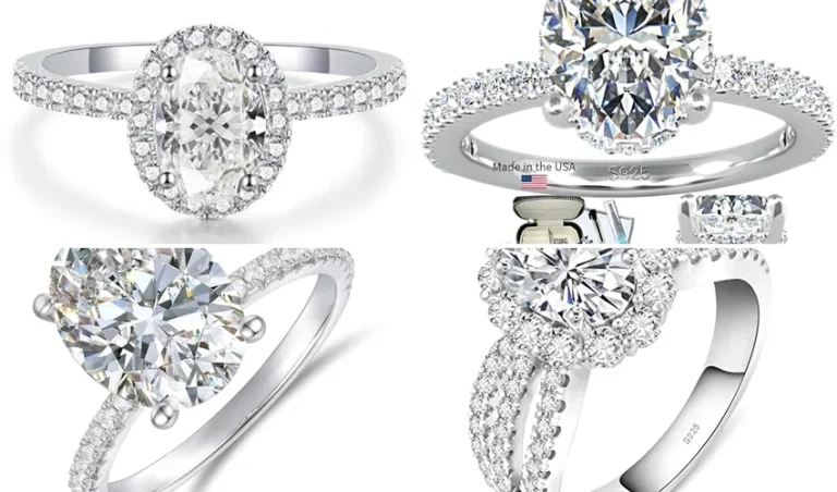 best oval halo ring for women