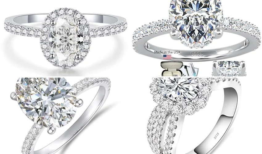 best oval halo ring for women