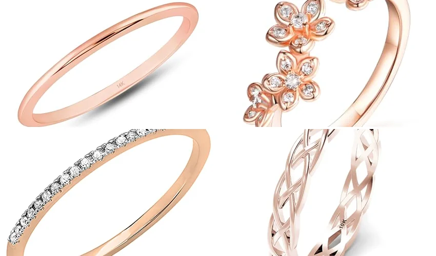 best rose gold ring for stacking
