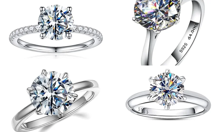 best round cut solitaire ring