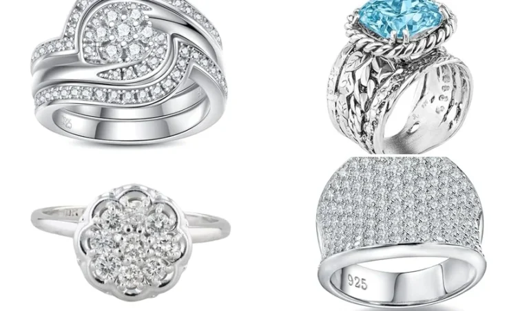 best silver cluster ring for daily wear