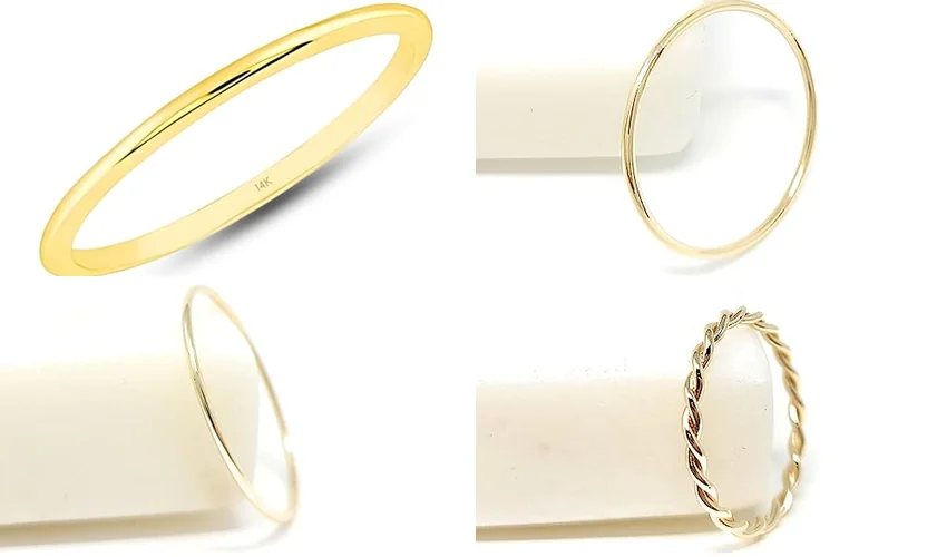 best thin stackable gold ring