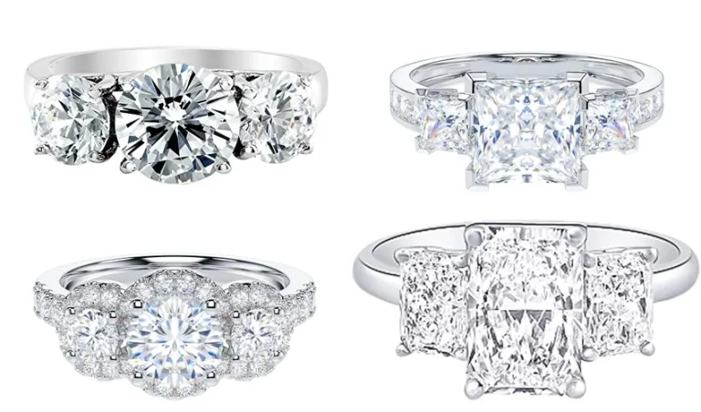 best three stone diamond ring