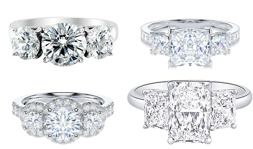 best three stone diamond ring