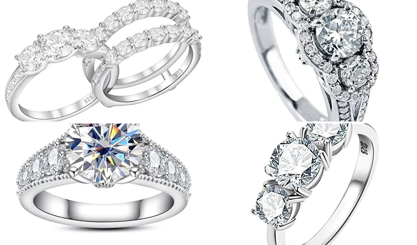 best vintage three stone ring